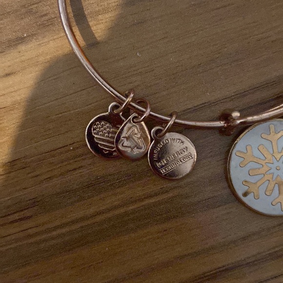Alex and Ani rose gold snowflake bracelet - Picture 3 of 4
